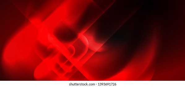 Neon glowing techno lines, hi-tech futuristic abstract background template, vector