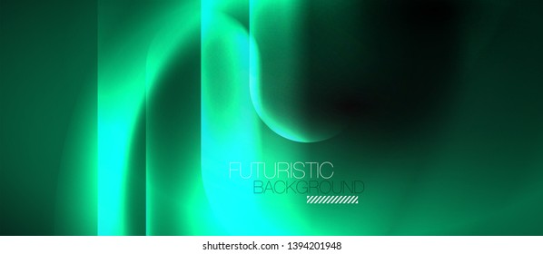 Líneas tecno brillantes de neón, plantilla de fondo abstracto de alta tecnología futurista, vector