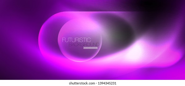 Neon glowing techno lines, hi-tech futuristic abstract background template, vector