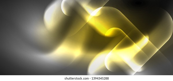 Neon glowing techno lines, hi-tech futuristic abstract background template, vector