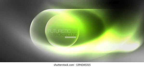 Neon glowing techno lines, hi-tech futuristic abstract background template, vector