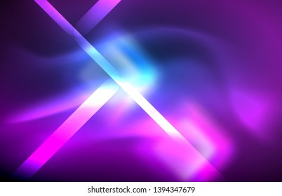 Neonleuchtende Techno-Linien, futuristisch abstrakte High-Tech-Hintergrundvorlage mit quadratischen Formen und Linien