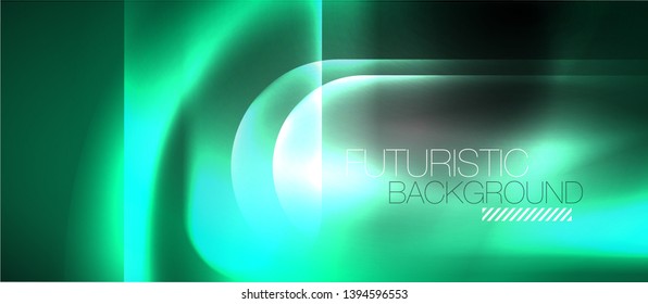Neon glowing techno lines, hi-tech futuristic abstract background template, vector