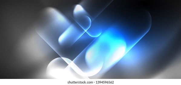 Neon glowing techno lines, hi-tech futuristic abstract background template, vector