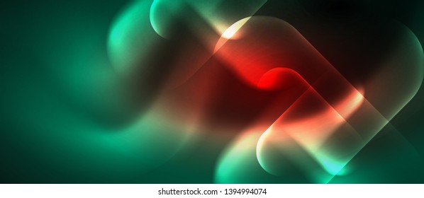 Neon glowing techno lines, hi-tech futuristic abstract background template, vector