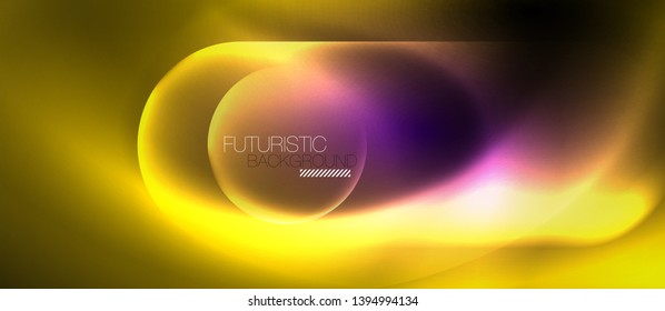Líneas tecno brillantes de neón, plantilla de fondo abstracto de alta tecnología futurista, vector