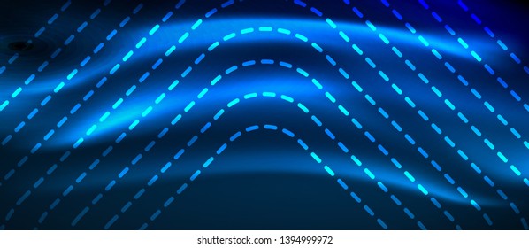 Líneas tecno brillantes de neón, plantilla de fondo abstracto de alta tecnología futurista con formas cuadradas, diseño vectorial