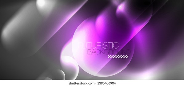 Neon-glühende Techno-Linien, futuristisch-abstrakte High-Tech-Hintergrundvorlage, Vektorgrafik