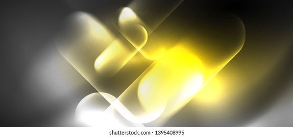 Líneas tecno brillantes de neón, plantilla de fondo abstracto de alta tecnología futurista, vector