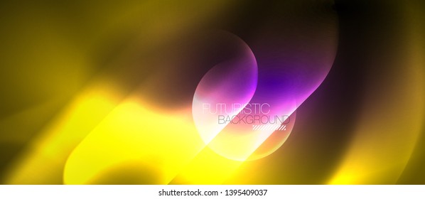 Líneas tecno brillantes de neón, plantilla de fondo abstracto de alta tecnología futurista, vector