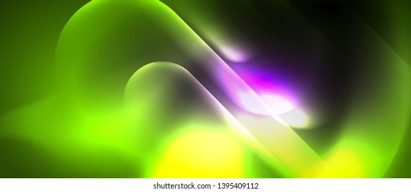 Neon glowing techno lines, hi-tech futuristic abstract background template, vector