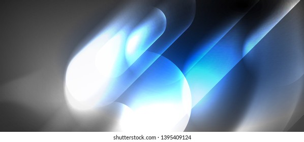Neon glowing techno lines, hi-tech futuristic abstract background template, vector