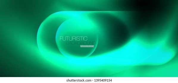 Neon glowing techno lines, hi-tech futuristic abstract background template, vector