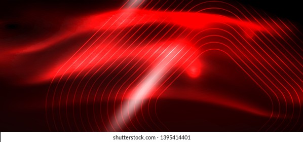 Líneas tecno brillantes de neón, plantilla de fondo abstracto de alta tecnología futurista con formas cuadradas, diseño vectorial