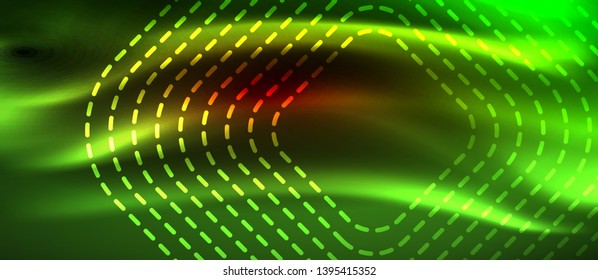 Neon glowing techno lines, hi-tech futuristic abstract background template with square shapes, vector design