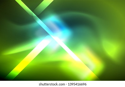 Neonleuchtende Techno-Linien, futuristisch abstrakte High-Tech-Hintergrundvorlage mit quadratischen Formen und Linien
