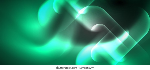 Neon glowing techno lines, hi-tech futuristic abstract background template, vector