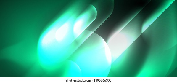 Neon glowing techno lines, hi-tech futuristic abstract background template, vector