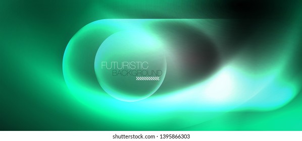 Neon glowing techno lines, hi-tech futuristic abstract background template, vector