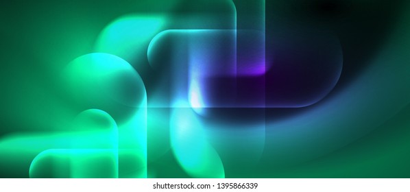 Neon glowing techno lines, hi-tech futuristic abstract background template, vector