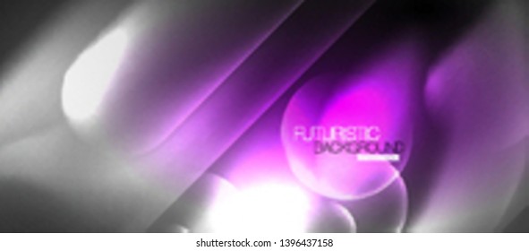 Neon glowing techno lines, hi-tech futuristic abstract background template, vector