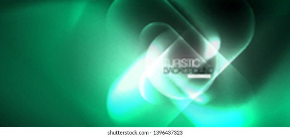 Neon glowing techno lines, hi-tech futuristic abstract background template, vector