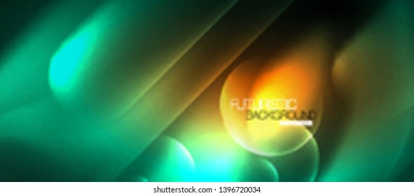 Neon glowing techno lines, hi-tech futuristic abstract background template, vector