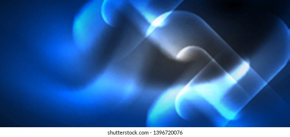 Líneas tecno brillantes de neón, plantilla de fondo abstracto de alta tecnología futurista, vector