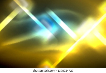 Neon glowing techno lines, hi-tech futuristic abstract background template with square shapes and lines