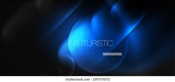 Neon-glühende Techno-Linien, futuristisch-abstrakte High-Tech-Hintergrundvorlage, Vektorgrafik