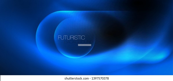 Neon glowing techno lines, hi-tech futuristic abstract background template, vector