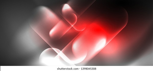 Líneas tecno brillantes de neón, plantilla de fondo abstracto de alta tecnología futurista, vector