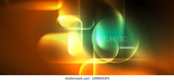 Líneas tecno brillantes de neón, plantilla de fondo abstracto de alta tecnología futurista, vector