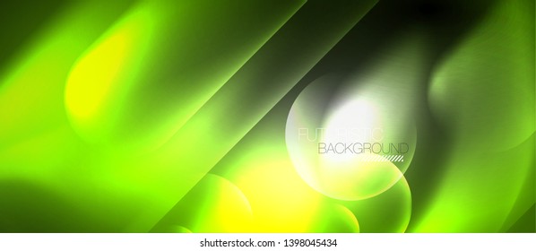 Neon glowing techno lines, hi-tech futuristic abstract background template, vector