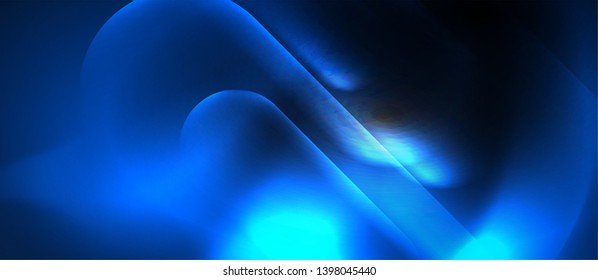 Neon-glühende Techno-Linien, futuristisch-abstrakte High-Tech-Hintergrundvorlage, Vektorgrafik