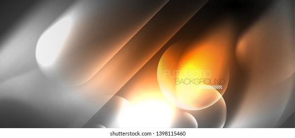 Neon glowing techno lines, hi-tech futuristic abstract background template, vector