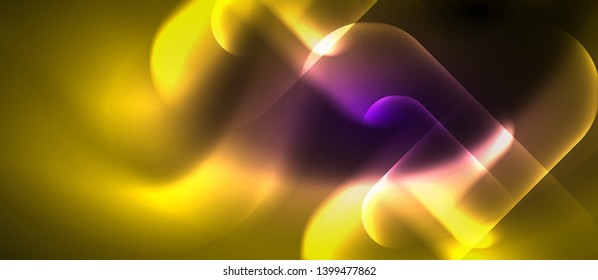 Neon glowing techno lines, hi-tech futuristic abstract background template, vector