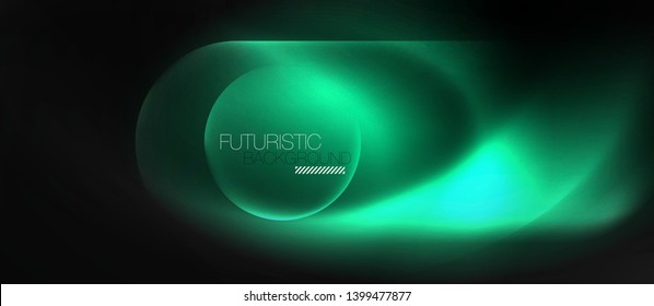Neon glowing techno lines, hi-tech futuristic abstract background template, vector