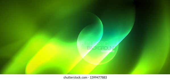 Neon glowing techno lines, hi-tech futuristic abstract background template, vector