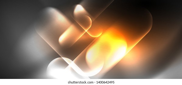 Neon glowing techno lines, hi-tech futuristic abstract background template, vector