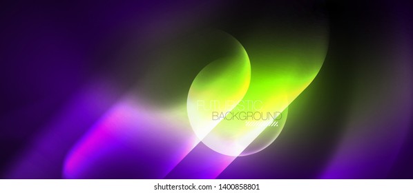 Neon glowing techno lines, hi-tech futuristic abstract background template, vector
