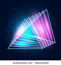 Neon glowing techno lines, hi-tech futuristic abstract background
