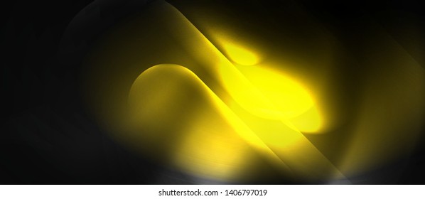 Neon glowing techno lines, hi-tech futuristic abstract background template, vector