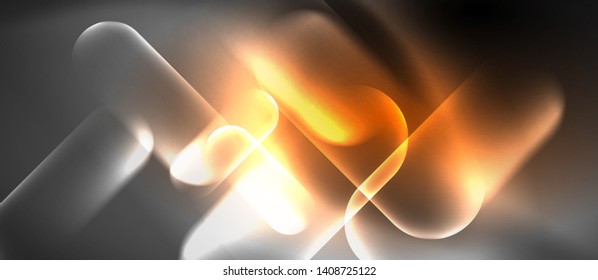 Líneas tecno brillantes de neón, plantilla de fondo abstracto de alta tecnología futurista, vector