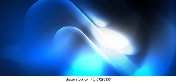 Líneas tecno brillantes de neón, plantilla de fondo abstracto de alta tecnología futurista, vector