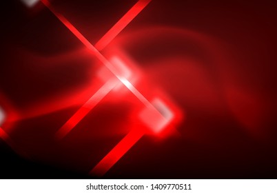 Neonleuchtende Techno-Linien, futuristisch abstrakte High-Tech-Hintergrundvorlage mit quadratischen Formen und Linien