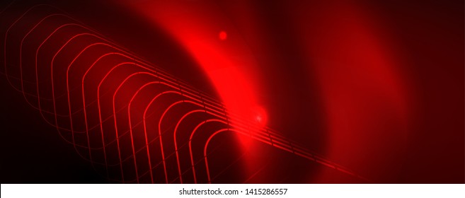 Neon glowing techno lines, hi-tech futuristic abstract background template