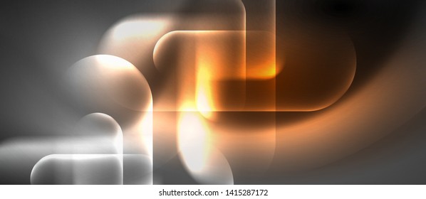 Neon glowing techno lines, hi-tech futuristic abstract background template, vector