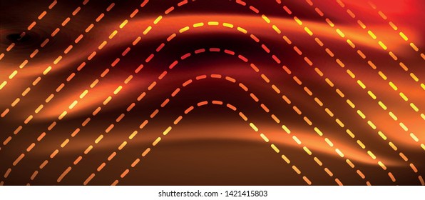 Neon glowing techno lines, hi-tech futuristic abstract background template with square shapes, vector design