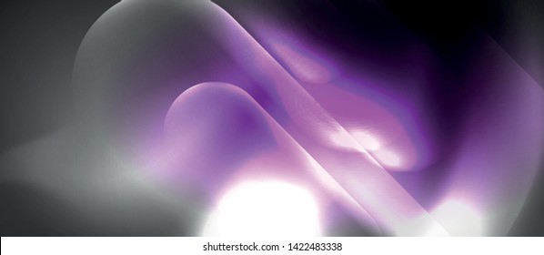 Líneas tecno brillantes de neón, plantilla de fondo abstracto de alta tecnología futurista, vector